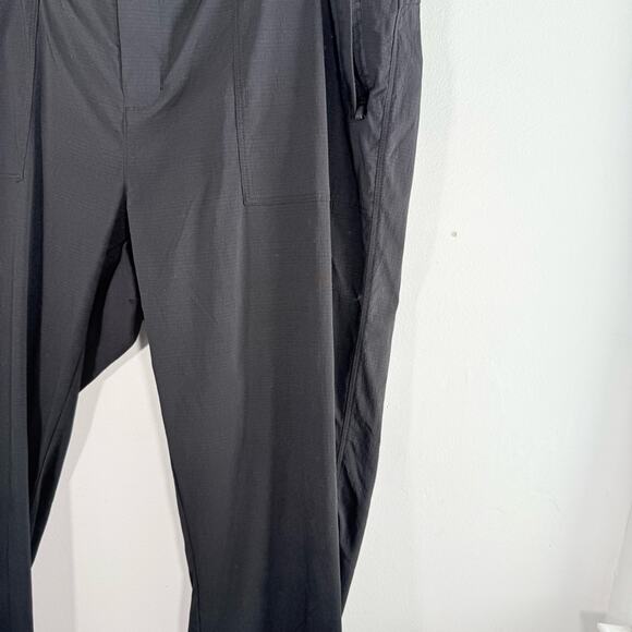 Athleta Black Trekkie Hike Pants Mid Rise Ripstop Drawcord Ankle Women Size 18 - Picture 7 of 12